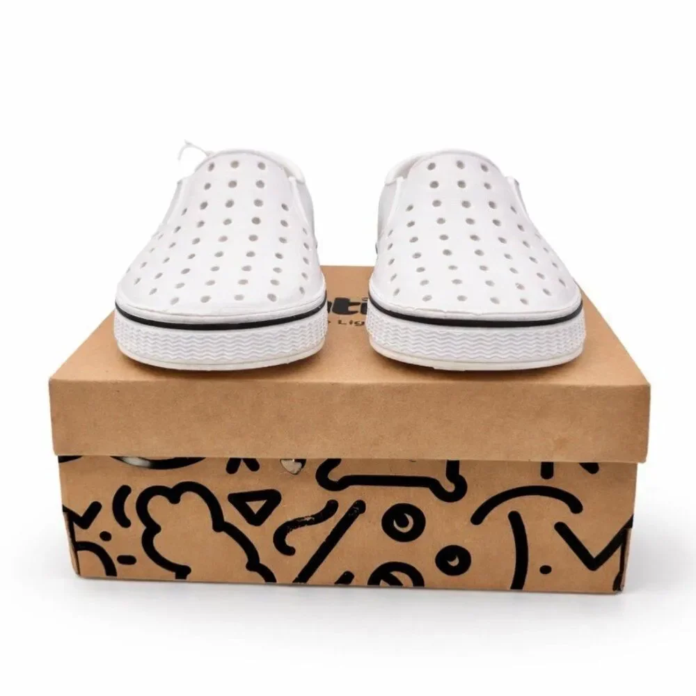 Native Miles Toddler Kids Slip-On Water Shoes Shell White C4 Lightweight EVA